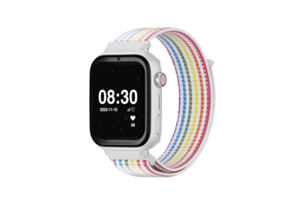 Savefamily Reloj Inteligente Infantil SaveWatch Plus con GPS y Llamada - IP67 - Boton SOS - Carcasa Blanca - Correa Tela Unicornio