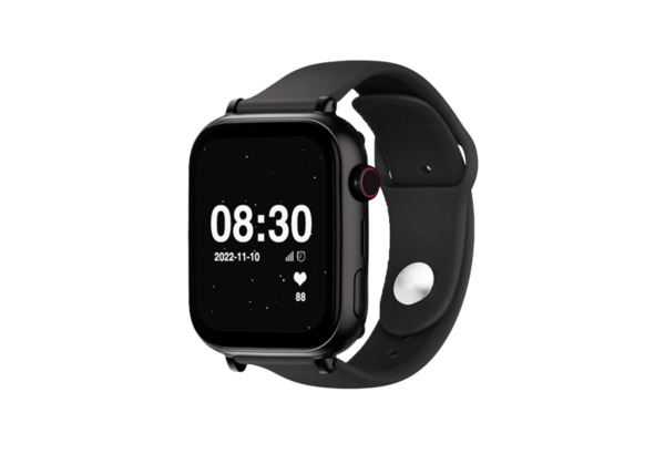 Savefamily Reloj Inteligente Infantil SaveWatch Plus con GPS y Llamada - IP67 - Boton SOS - Carcasa Negra - Correa Silicona Negr