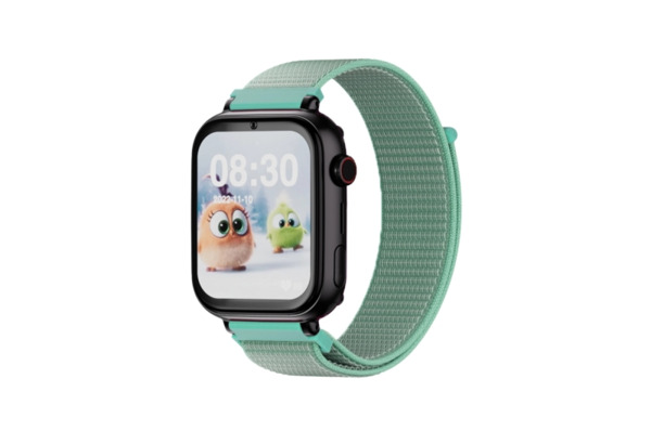 Savefamily Reloj Inteligente Infantil SaveWatch Plus con GPS y Llamada - IP67 - Boton SOS - Carcasa Negra - Correa Tela Verde