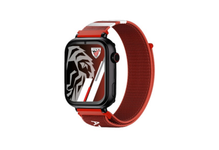 Savefamily Reloj Inteligente Infantil Savewatch Plus Edicion Athletic Club con GPS y Llamada - Correa Tela Roja