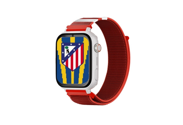 Savefamily Reloj Inteligente Infantil Savewatch Plus Edicion Atletico de Madrid con GPS y Llamada - Correa Tela Roja