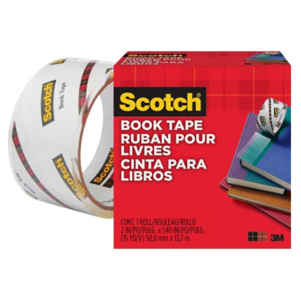Scotch Cinta Adhesiva para Reparacion de Libros - 50.8mm x 13.7m - Color Transparente