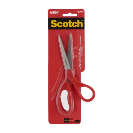 Scotch Tijeras Universales - 18cm - Color Rojo