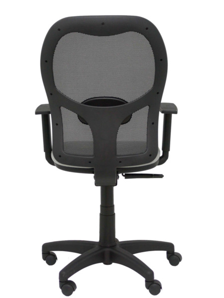Silla de oficina Alocén malla negra asiento bali gris brazos regulables (6)