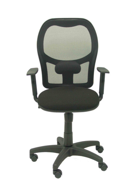 Silla de oficina Alocén malla negra asiento bali negro brazos regulables (2)