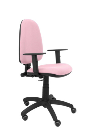 Silla de oficina Ayna bali rosa pálido brazos regulables ruedas de parqué