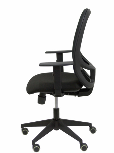 Silla de oficina Cilanco negra malla negra asiento bali negro brazo regulable. (4)