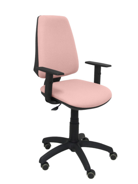 Silla de oficina Elche CP bali rosa pálido brazos regulables ruedas de parquet (1)