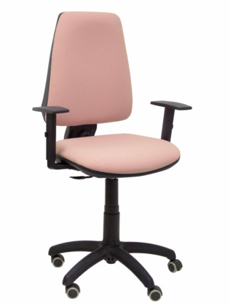 Silla de oficina Elche CP bali rosa pálido brazos regulables ruedas de parquet