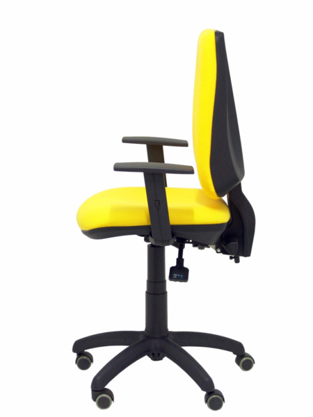 Silla de oficina Elche S bali amarillo brazos regulables ruedas de parquet (4)
