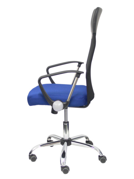 Silla de oficina Gontar respaldo malla negro asiento azul (4)