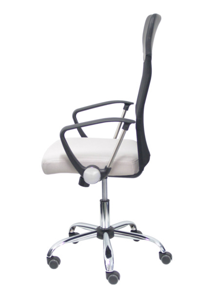 Silla de oficina Gontar respaldo malla negro asiento gris claro (4)