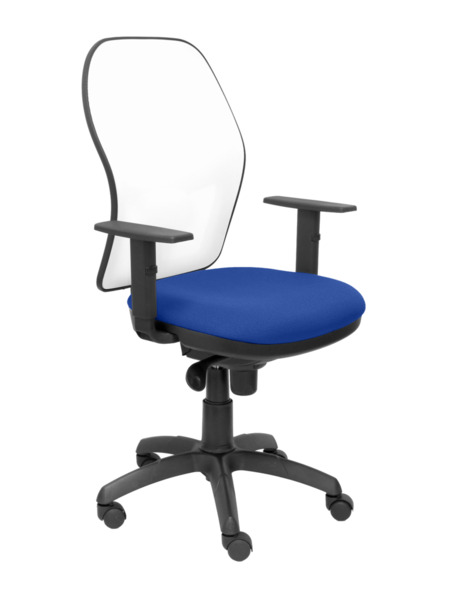 Silla de oficina Jorquera malla blanca asiento bali azul (1)