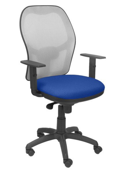 Silla de oficina Jorquera malla gris asiento bali azul (1)