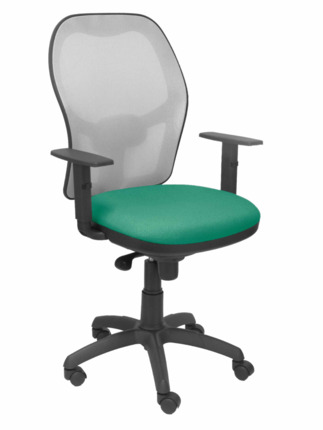 Silla de oficina Jorquera malla gris asiento bali verde