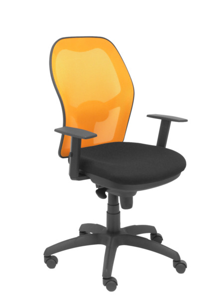 Silla de oficina Jorquera malla naranja asiento bali negro (1)