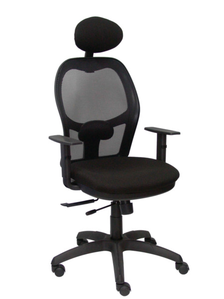 Silla de oficina Jorquera malla negra asiento bali negro con traslak y cabecero (1)