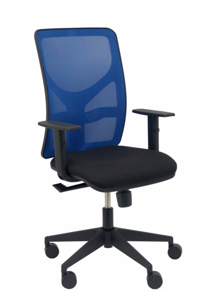 Silla de oficina Motilla malla azul asiento bali negro brazo regulable (1)