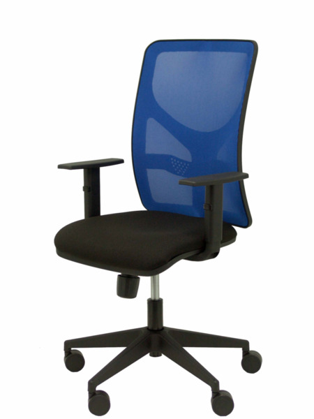 Silla de oficina Motilla malla azul asiento bali negro brazo regulable (3)