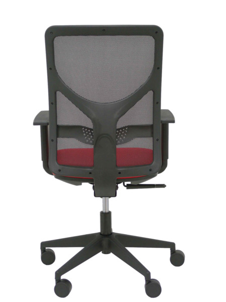 Silla de oficina Motilla malla negra asiento bali rojo brazo regulable (6)