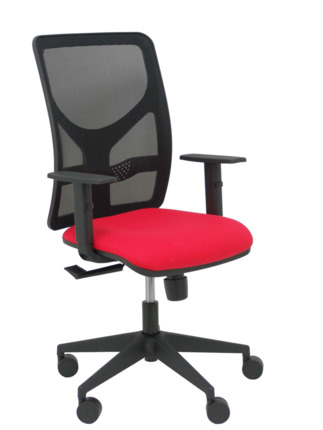 Silla de oficina Motilla malla negra asiento bali rojo brazo regulable
