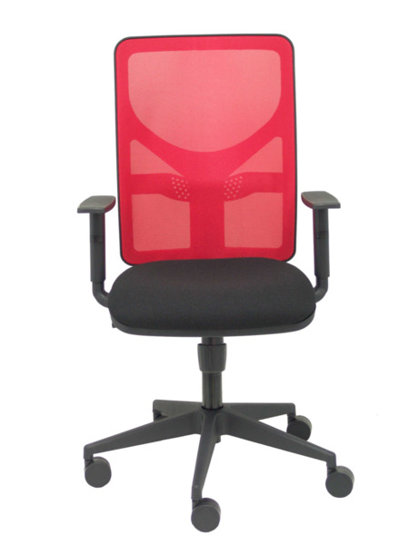 Silla de oficina Motilla malla roja asiento bali negro brazo regulable (2)