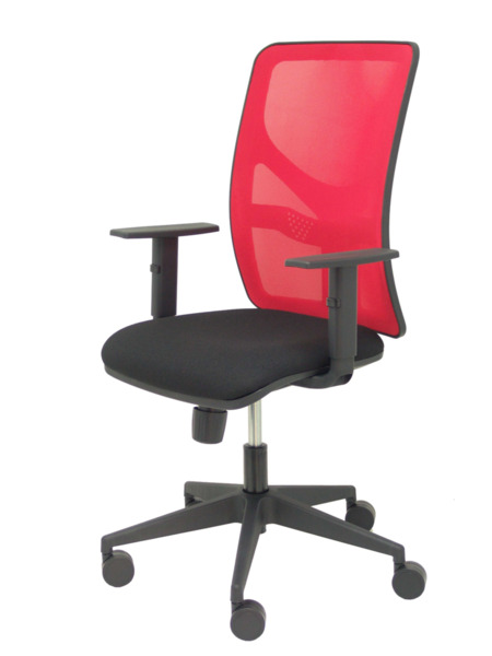 Silla de oficina Motilla malla roja asiento bali negro brazo regulable (3)