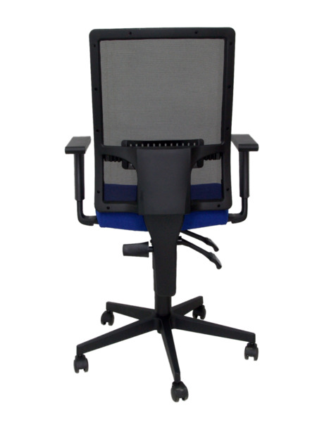 Silla de oficina Povedilla respaldo malla negro asiento bali azul (6)