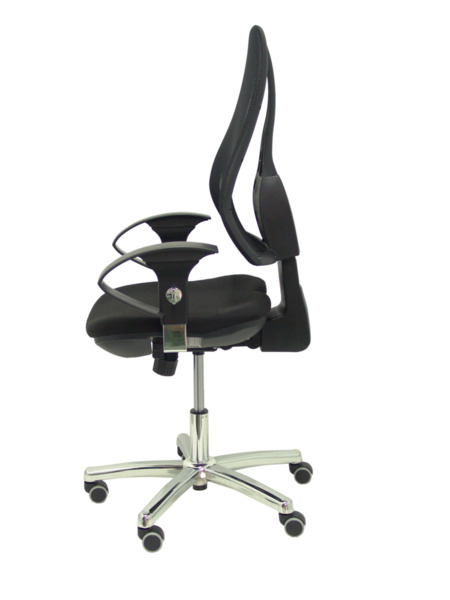 Silla de oficina Socuéllamos sincro malla negra asiento tela negro brazos regulables (4)