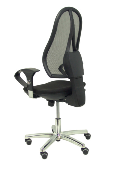 Silla de oficina Socuéllamos sincro malla negra asiento tela negro brazos regulables (5)