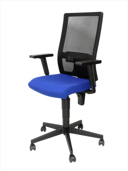 Silla de Oficina Povedilla respaldo malla negro asiento bali azul (2)