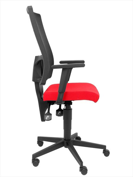 Silla de Oficina Povedilla respaldo malla negro asiento bali rojo (7)