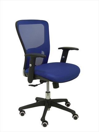 Silla de Oficina Pozuelo respaldo malla azul asiento 3D azul