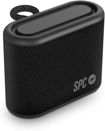 SPC Altavoz Inalambrico de 24 Horas de Autonomia - 145x45x90mm - DiseÃ±o Mini y Portatil - 5W de Potencia - Proteccion IPX7 - True Wireless Stereo - Color Negro