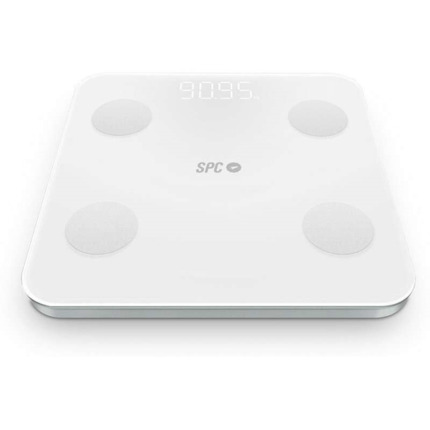 SPC Atenea Fit 3 Bascula de BaÃ±o Inteligente - Registra e Identifica hasta 10 Usuarios - DiseÃ±o de Cristal - Pantalla LED - Activacion Tactil - Capacidad 180kg