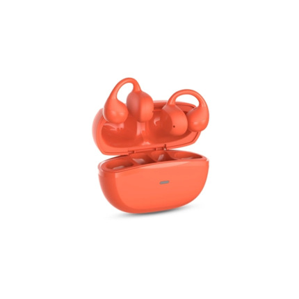 SPC Boost Clip Auriculares Inalambricos True Wireless - DiseÃ±o Open Ear - Cancelacion de Ruido - Control Tactil - Google Fast Pair - Color Rojo