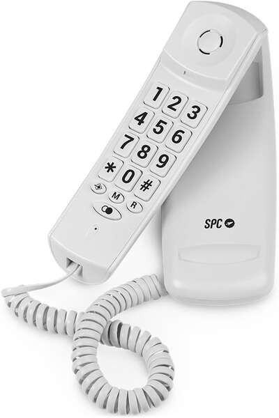 SPC Original Lite 2 Telefono Fijo - sin Pilas - sin Conexion a la Luz - Indicador Luminoso - 10 Memorias Indirectas - Compacto y
