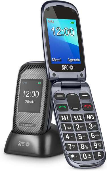 SPC Telefono Movil para Mayores con Botones Grandes - Tapa y Botones Retroiluminados - Boton SOS y Botones de Marcacion Directa