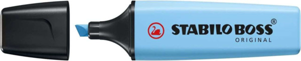 Stabilo Boss 70 Pastel Marcador Fluorescente - Trazo entre 2 y 5mm - Recargable - Tinta con Base de Agua - Color Azul Ventoso