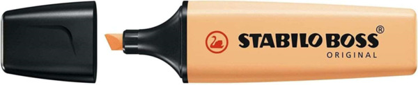 Stabilo Boss 70 Pastel Marcador Fluorescente - Trazo entre 2 y 5mm - Recargable - Tinta con Base de Agua - Color Naranja Palido