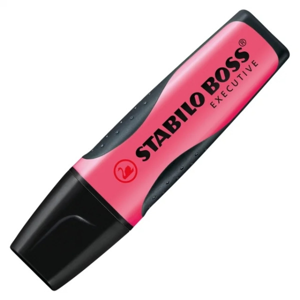 Stabilo Boss Executive Marcador Fluorescente - Zona de Agarre - Trazo entre 2 y 5mm - Recargable - Tinta con Base de Agua - Colo