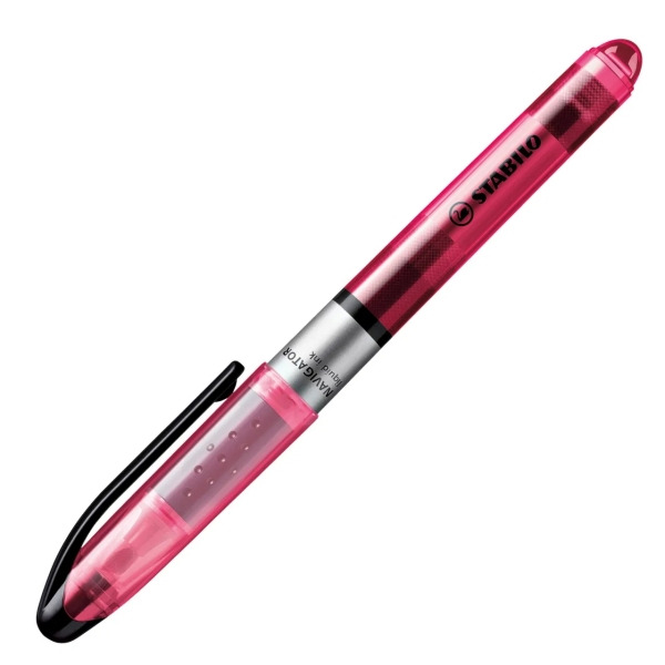 Stabilo Navigator Marcador Fluorescente - Zona de Agarre - Diseño Delgado - Practico Clip para Llevar - Trazo entre 2 y 5mm - Co