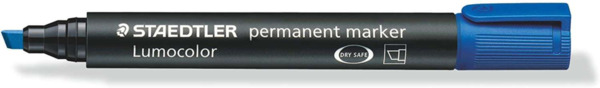 Staedtler Lumocolor 350 Rotulador Permanente - Punta Biselada 2-5mm aprox. - Tinta Base de Alcohol - Secado Rapido - Color Azul