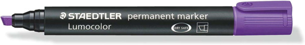 Staedtler Lumocolor 350 Rotulador Permanente - Punta Biselada 2-5mm aprox. - Tinta Base de Alcohol - Secado Rapido - Color Viole