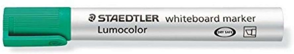 Staedtler Lumocolor 351 Marcador para Pizarra Blanca - Punta Biselada 2 - 5mm Aprox - Secado Rapido - Color Verde