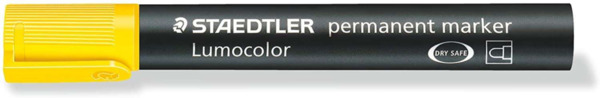 Staedtler Lumocolor 352 Rotulador Permanente - Punta Redonda - Trazo 2mm Aprox - Capuchon con Clip - Secado Rapido - Color Amari