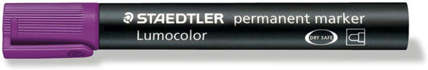 Staedtler Lumocolor 352 Rotulador Permanente - Punta Redonda - Trazo 2mm Aprox - Capuchon con Clip - Secado Rapido - Color Viole