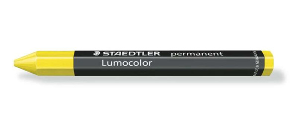 Staedtler Lumocolor Permanent Omnigraph 236 Cera Permanente Hexagonal - Resistente al Agua - Diametro 12mm Aprox - Color Amarill