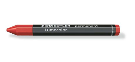Staedtler Lumocolor Permanent Omnigraph 236 Cera Permanente Hexagonal - Resistente al Agua - Diametro 12mm Aprox - Color Rojo