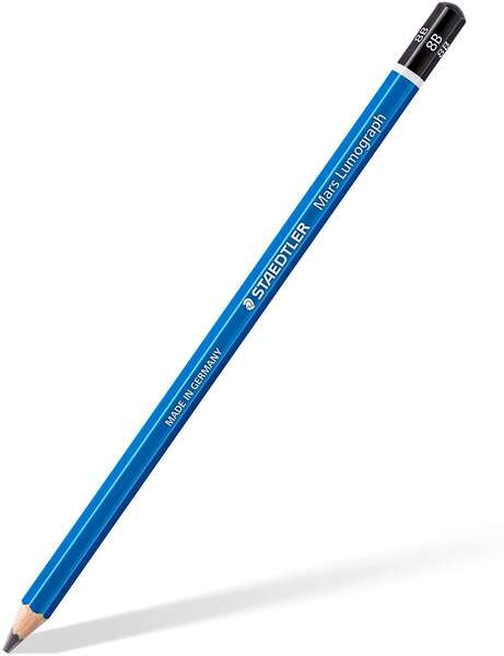 Staedtler Mars Lumograph 100 Lapiz de Grafito Hexagonal - Mina 8B - Resistencia a la Rotura - Madera de Bosques Sostenibles